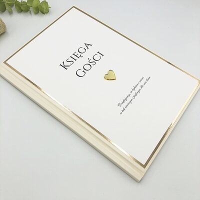 Ksiega gości weselnych glamour gold